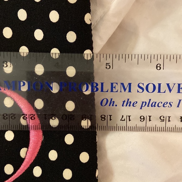 Polka Dot Polyurethane Bottle Bag, “D” Monogram, and Waterproof Cosmetic Tote - Picture 8 of 16